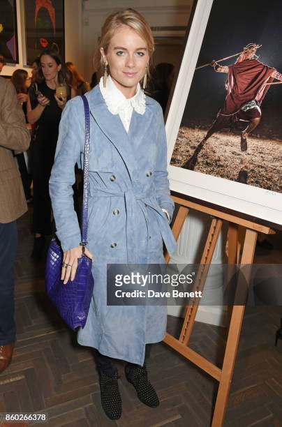 Cressida Bonas attends the Warrior Games Exhibition VIP preview party sponsored by Chantecaille and hosted by HRH Princess Eugenie, Waris Ahluwalia...
