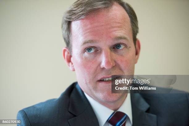 Ben McAdams, Democratic candidate for Utah's 4th Congressional District, is interviewed at the DNC on October 11, 2017.