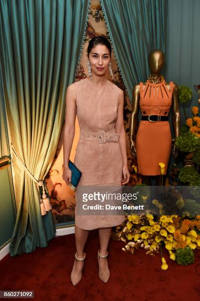 Caroline Issa attends the William Vintage x Farfetch Gianni Versace archive launch dinner at The Dorchester on October 11, 2017 in London, England.