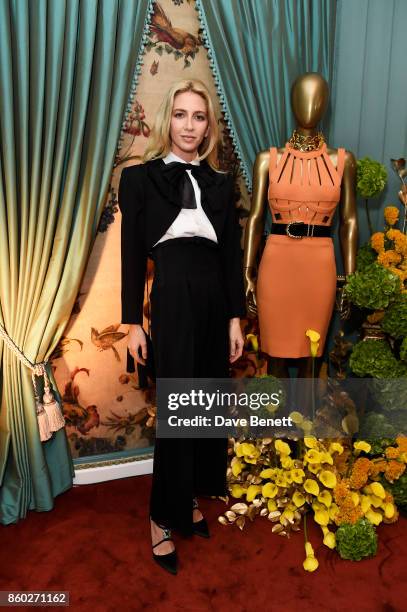 Sabine Getty attends the William Vintage x Farfetch Gianni Versace archive launch dinner at The Dorchester on October 11, 2017 in London, England.