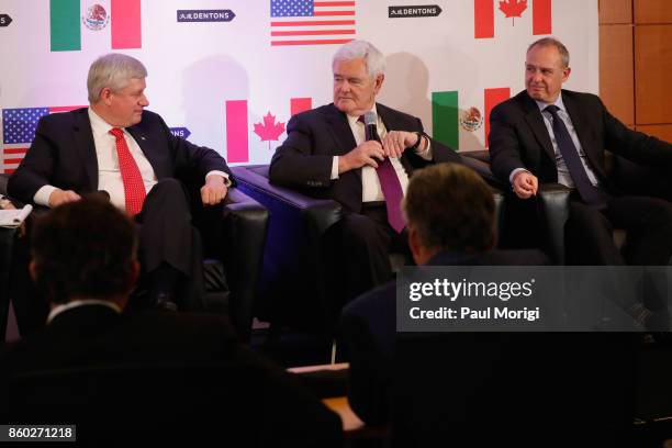 The Right Honourable Stephen Harper, Hon. Newt Gingrich, and Ambassador Arturo Sarukhan speak about Trump, Trudeau, and Nieto regarding NAFTA...