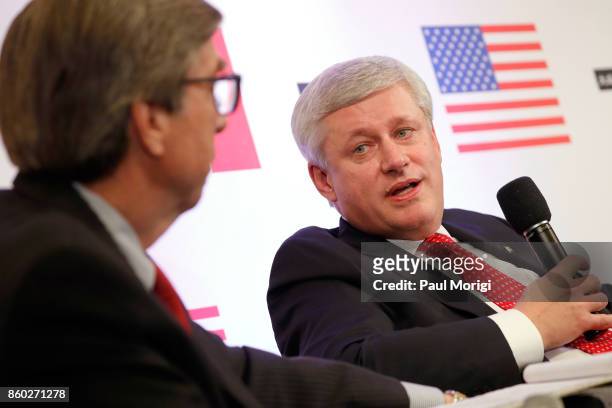 Ambassador Gordon D. Giffin and the Right Honourable Stephen Harper speak about Trump, Trudeau, and Nieto regarding NAFTA Negotiations at Dentons...