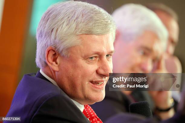 The Right Honourable Stephen Harper speaks about Trump, Trudeau, and Nieto regarding NAFTA Negotiations at Dentons NAFTA 2.0 Summit on October 11,...