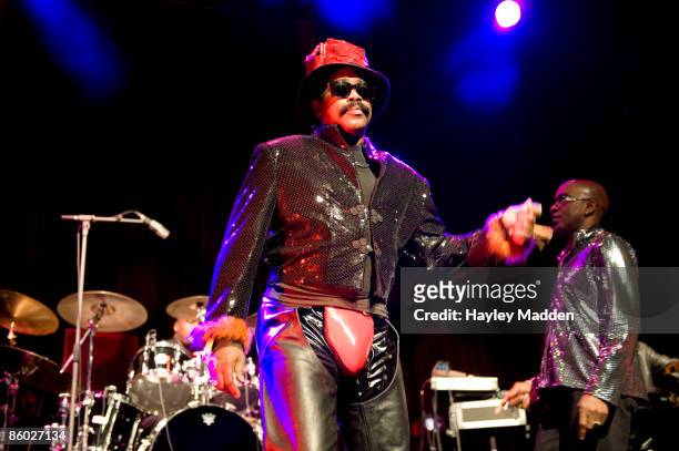 Larry Blackmon of Cameo performs on stage at Indigo2 on April 18, 2009 in London, England.