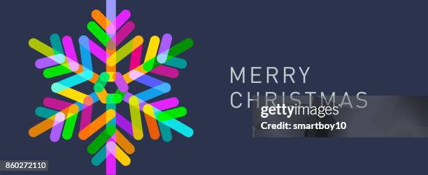multi-coloured snowflake - hello stock illustrations