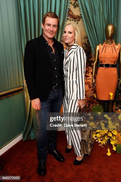 William Banks-Blaney and Alice Naylor-Leyland attend the William Vintage x Farfetch Gianni Versace archive launch dinner at The Dorchester on October...