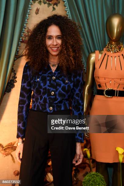 Candice Fragis attends the William Vintage x Farfetch Gianni Versace archive launch dinner at The Dorchester on October 11, 2017 in London, England.