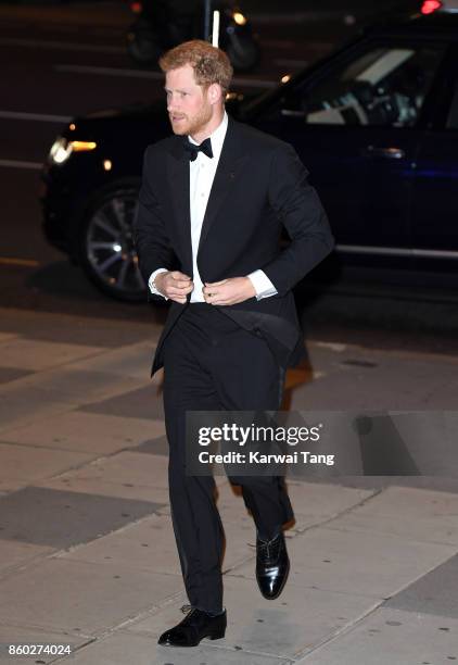 Prince Harry attends the 100 Women in Finance Gala dinner in aid of Wellchild at Victoria and Albert Museum on October 11, 2017 in London, England.