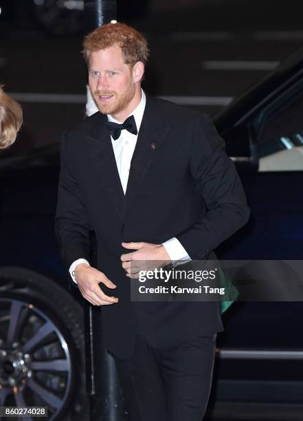 Prince Harry attends the 100 Women in Finance Gala dinner in aid of Wellchild at Victoria and Albert Museum on October 11, 2017 in London, England.