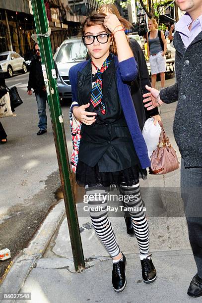 Lourdes Leon enters the Kabbalah Center on April 18, 2009 in New York City.