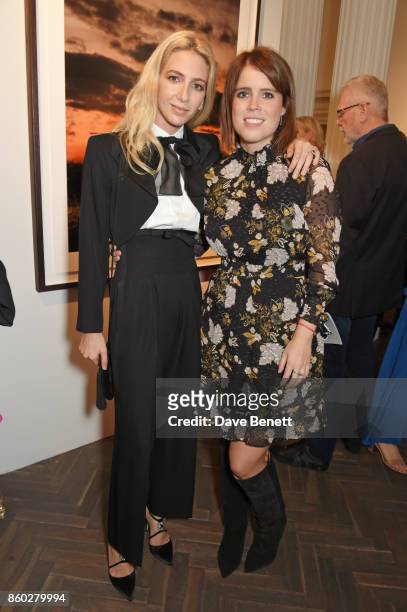 Sabine Getty and Princess Eugenie of York attend the Warrior Games Exhibition VIP preview party sponsored by Chantecaille and hosted by HRH Princess...