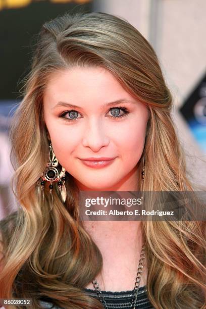 Actress Savannah Outen arrives at the premiere of Disneynature's "Earth" held at the El Capitan Theater on April 18, 2009 in Hollywood, California.