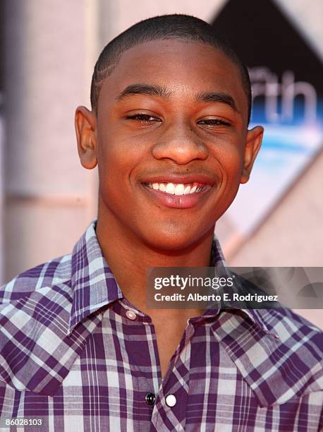 Actor Justin Martin arrives at the premiere of Disneynature's "Earth" held at the El Capitan Theater on April 18, 2009 in Hollywood, California.