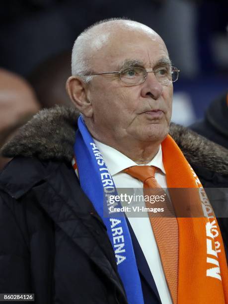 Chairman Michael van Praag of KNVB during the FIFA World Cup 2018 qualifying match between The Netherlands and Sweden at the Amsterdam Arena on...