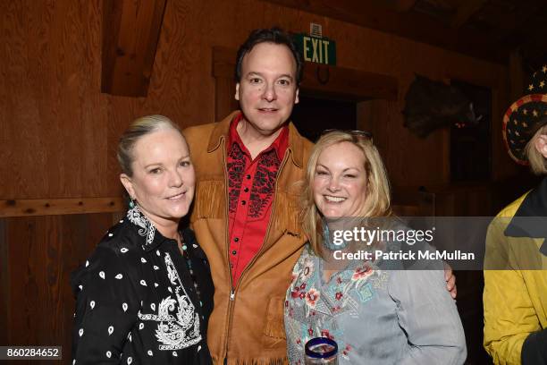 Anne Hearst McInerney, George Farias and Patricia Hearst Shaw attend Hearst Castle Preservation Foundation Annual Benefit Weekend "Hearst Ranch...