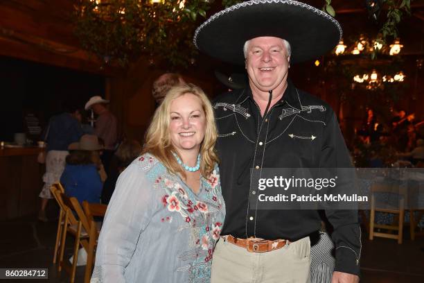 Patricia Hearst Shaw and Jamie Figg attend Hearst Castle Preservation Foundation Annual Benefit Weekend "Hearst Ranch Patron Cowboy Cookout" at...