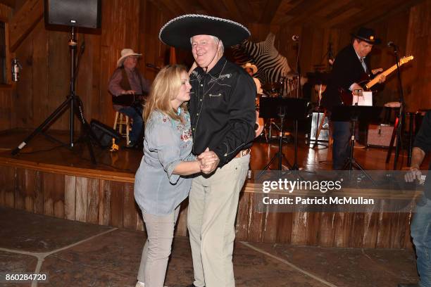 Patricia Hearst Shaw and Jamie Figg attend Hearst Castle Preservation Foundation Annual Benefit Weekend "Hearst Ranch Patron Cowboy Cookout" at...
