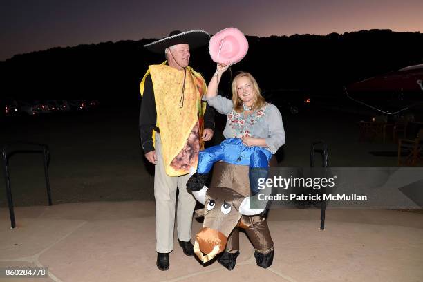 Jamie Figg and Patricia Hearst Shaw attend Hearst Castle Preservation Foundation Annual Benefit Weekend "Hearst Ranch Patron Cowboy Cookout" at...