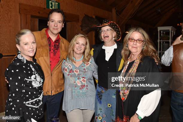 Anne Hearst McInerney, George Farias, Patricia Hearst Shaw, Edith Tobin and Wendy Stark attend Hearst Castle Preservation Foundation Annual Benefit...