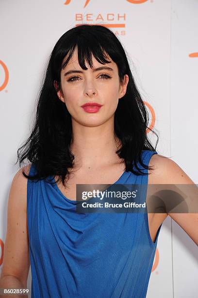 Actress Krysten Ritter arrives at the Season Opening Party of TAO Beach inside the Venetian Resort Hotel Casino on April 18, 2009 in Las Vegas,...