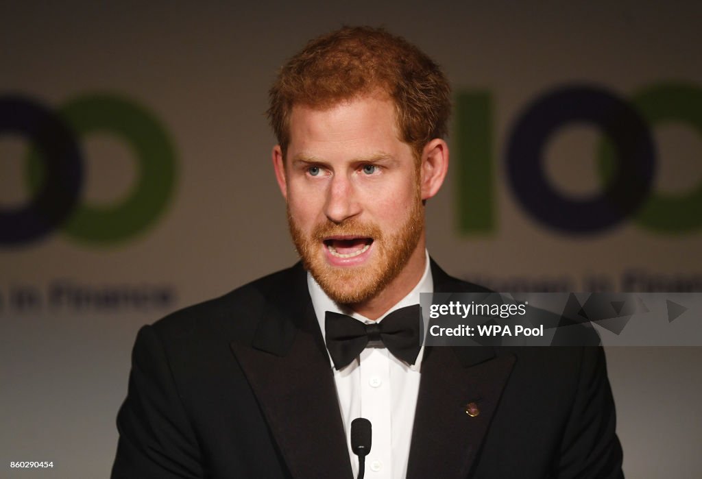 Prince Harry Attends 100 Women In Finance Gala Dinner In Aid Of Wellchild