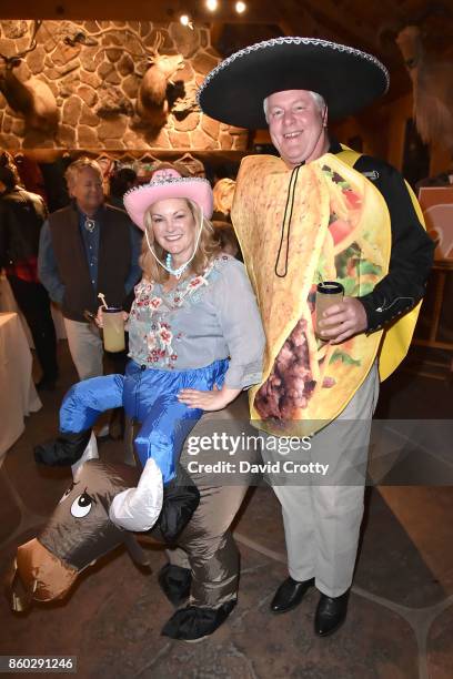 Patricia Hearst Shaw and Jamie Figg attend Hearst Castle Preservation Foundation Annual Benefit Weekend "Hearst Ranch Patron Cowboy Cookout" at...