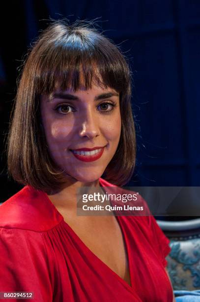 Spanish actress Rocio Pelaez poses for a photo shoot after the dress rehearsal of the Ingmar Bergman's 'Despues del ensayo' play on stage at the...