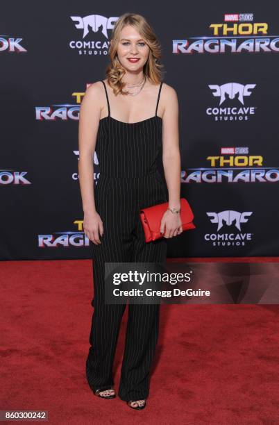 Ryan Simpkins arrives at the premiere of Disney and Marvel's "Thor: Ragnarok" at the El Capitan Theatre on October 10, 2017 in Los Angeles,...