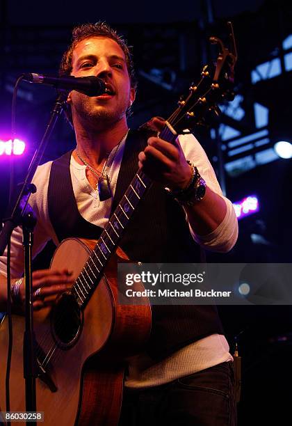 Musician James Morrison performs during day 1 of the Coachella Valley Music & Arts Festival held at the Empire Polo Club on April 18, 2009 in Indio,...
