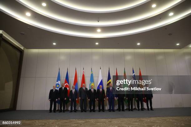 Secretary Sergey Lebedev, Azeri President Ilkham Aliyev, , Armenian President Serzh Sargsyan, Belarussian President Alexander Lukashenko, Kazakh...