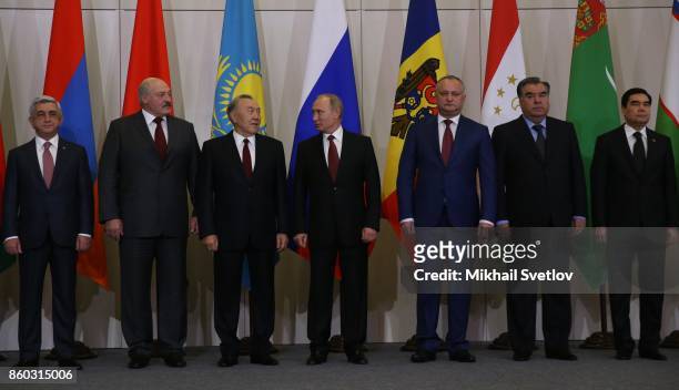 Armenian President Serzh Sargsyan, Belarussian President Alexander Lukashenko, Kazakh President Nursultan Nazarbayev, Russian President Vladimir...