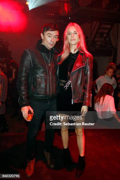 Robbie Furze and Mary Charteris attend the Moncler X Stylebop.com launch event at the Musikbrauerei on October 11, 2017 in Berlin, Germany.