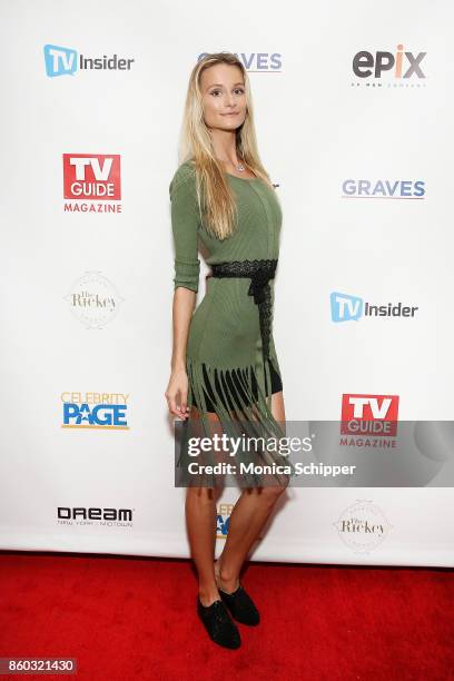 Model Elena Kurnosova attends the TV Guide Magazine event celebrating cover star Sela Ward and her show "Graves" at The Rickey at Dream Midtown on...