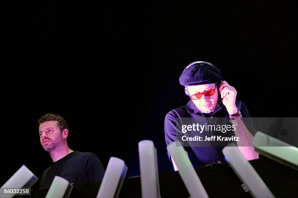 The Chemical Brothers, Ed Simons and Tom Rowlands perform during day 2 of the Coachella Valley Music & Arts Festival 2009 at the the Empire Polo Club...