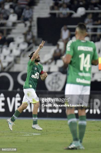 Apodi of Chapecoense celebrates a scored goal during the match between Botafogo and Chapecoense as part of Brasileirao Series A 2017 at Engenhao...