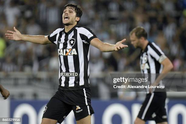 Igor RabelloÂ of Botafogo yells during the match between Botafogo and Chapecoense as part of Brasileirao Series A 2017 at Engenhao Stadium on October...