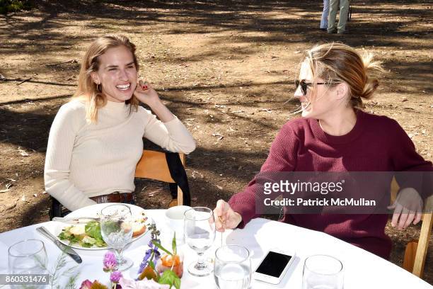 Ashley Bush and Amanda Hearst attend Hearst Castle Preservation Foundation Annual Benefit Weekend "Lunch at the Hearst Ranch Wine Warehouse" at Wine...