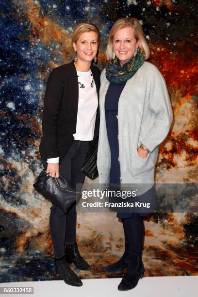 Theresa Underberg and her mother Angela Underberg attend the Jan Kath Showroom Opening on October 11, 2017 in Hamburg, Germany.