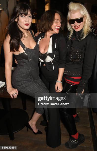 Daisy Lowe, Jaime Winstone and Pam Hogg attend the launch of The Great Eight Guacamoles, London's first Guacamoles and Tequila Bar, at Cantina Laredo...