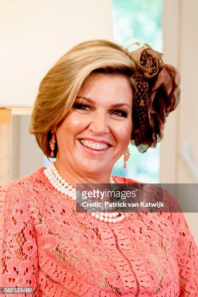King Willem-Alexander of The Netherlands and Queen Maxima of The Netherlands visits Prime Minister Antonio Costa at Palacio de Sao Bento on October...
