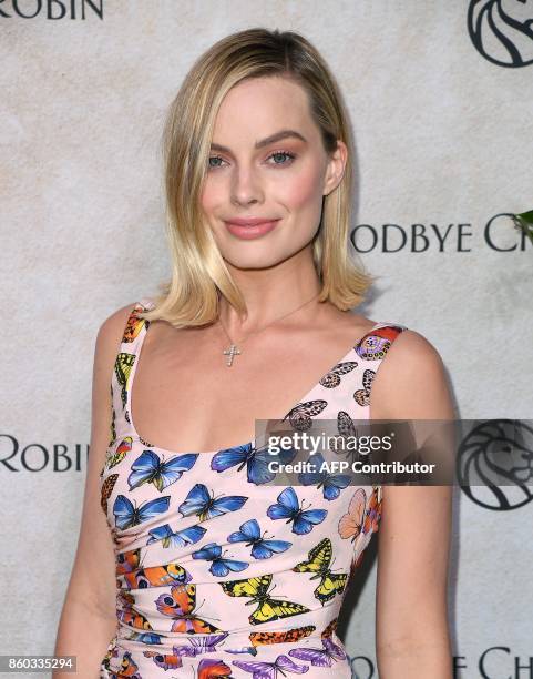 Actress Margot Robbie attends the Fox Searchlight Pictures "Goodbye Christopher Robin" New York Special Screening on October 11 in New York City. /...