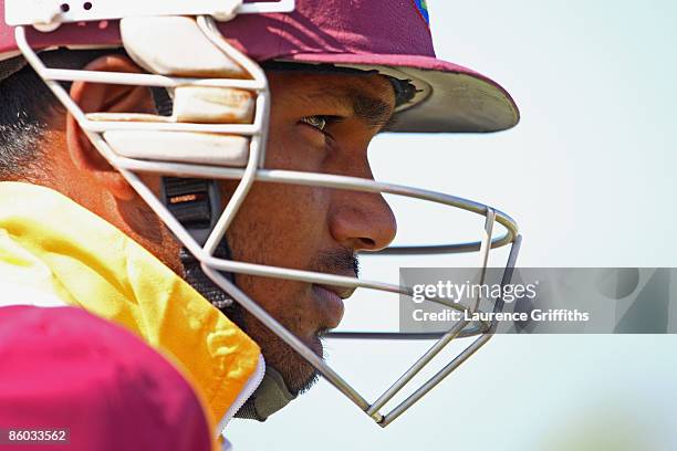 Danesh Ramdin of the West Indies Cricket Team during net practice at Grace Road on April 19, 2009 in Leicester, England.