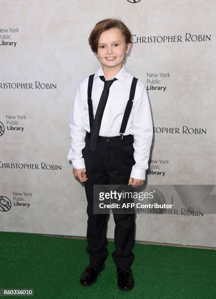 Actor Will Tilston attends the Fox Searchlight Pictures "Goodbye Christopher Robin" New York Special Screening on October 11 in New York City. / AFP...