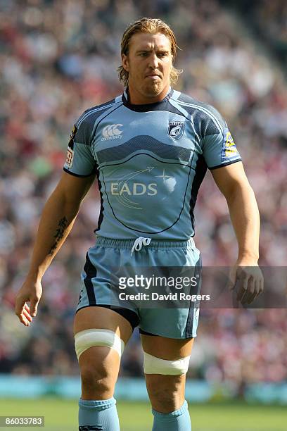 Andy Powell of Cardiff looks on during the EDF Energy Cup Final between Gloucester and Cardiff Blues at Twickenham on April 18, 2009 in London,...