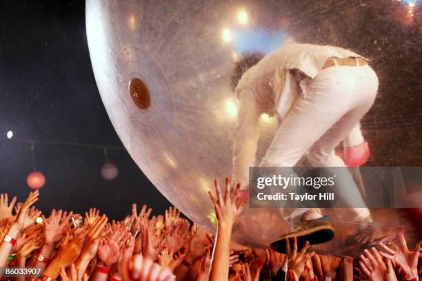 Wayne Coyne of The Flaming Lips performs during the 2009 Rites of Spring Music Festival on the Campus Alumni Lawn at Vanderbilt University on April...