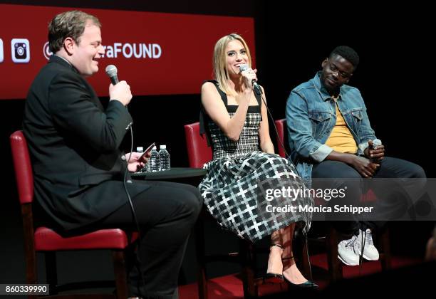 Deputy Culture Editor at BBC.com and event moderator Christian Blauvelt speaks with actors Allison Williams and Daniel Kaluuya when they attend...