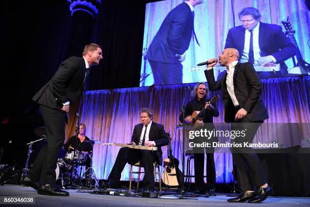 Rob Thomas and Chris Daughtry perform onstage at the Global Lyme Alliance third annual New York City Gala on October 11, 2017 in New York City.