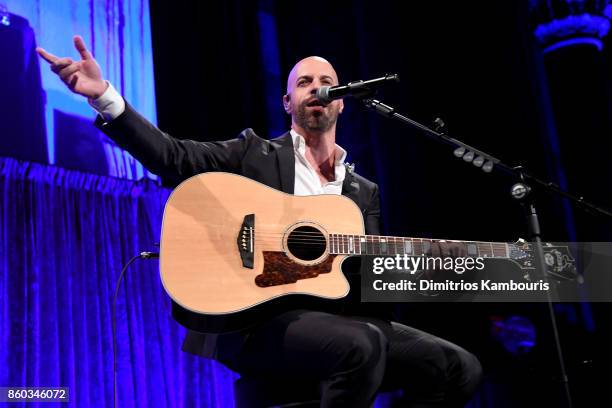 Chris Daughtry performs onstage at the Global Lyme Alliance third annual New York City Gala on October 11, 2017 in New York City.