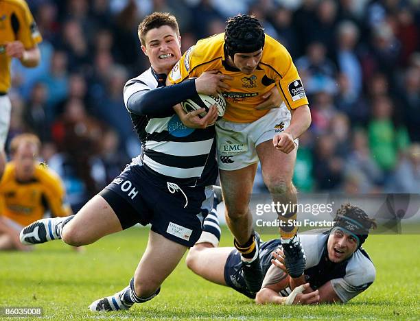 Wasps fly half Danny Cipriani runs through the Bristol defence during the Guinness Premiership match between Bristol and Wasps at The Memorial...