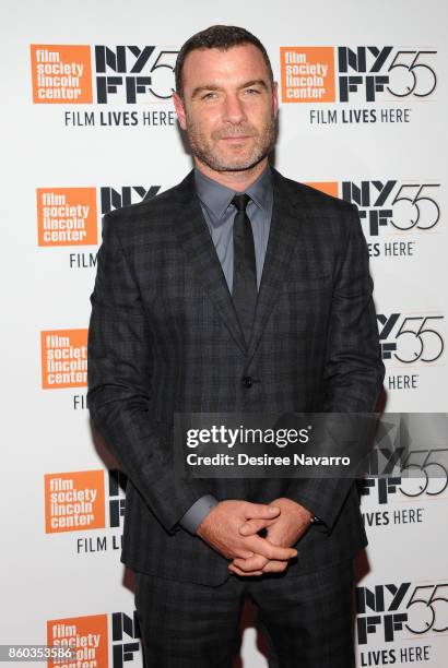 Actor Liev Schreiber attends the 55th New York Film Festival 'Joan Didion: The Center Will Not Hold' at Alice Tully Hall on October 11, 2017 in New...